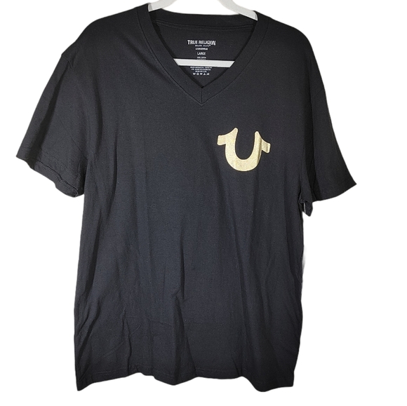 True Religion Other - True Religion Black Short Sleeve V Neck Tee Large